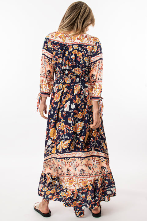 Floral vine empire line dress