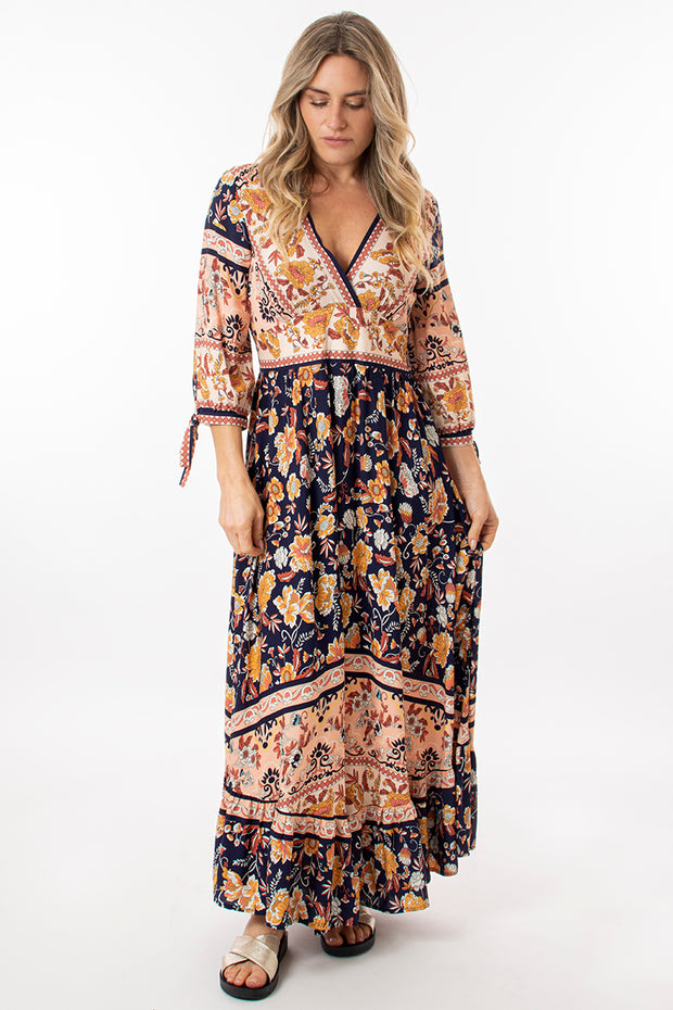 Floral vine empire line dress