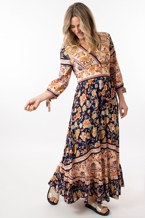 Floral vine empire line dress