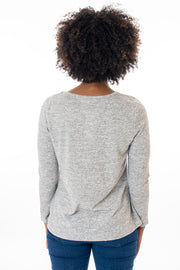 Flower placement print top