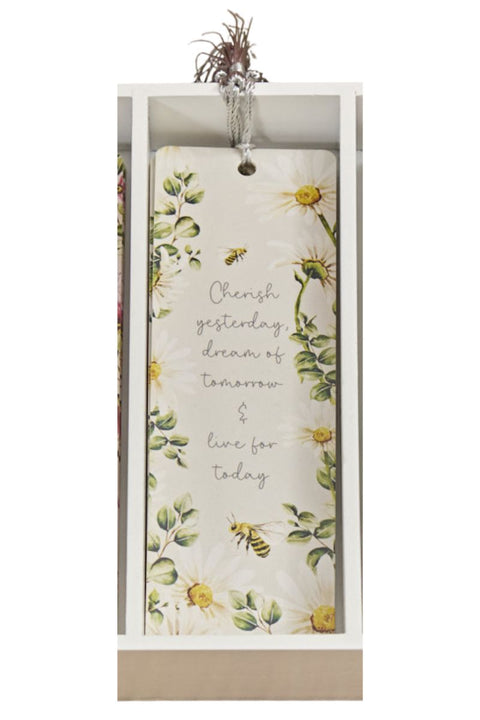 Flower Verse Tassel Bookmark
