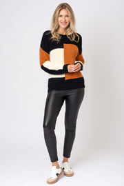 Fluffy Colour Block Jumper