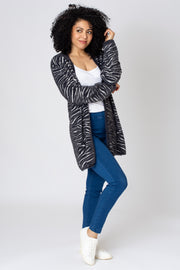 Fluffy Zebra Cardigan