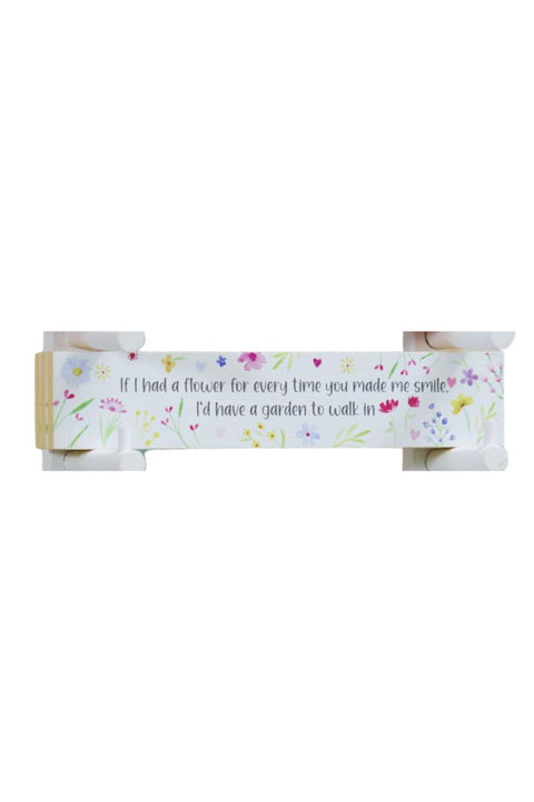 Garden To Walk In Floral Tabletop Plaque