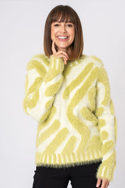 Geometric Fluffy Jumper