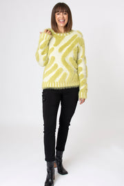 Geometric Fluffy Jumper