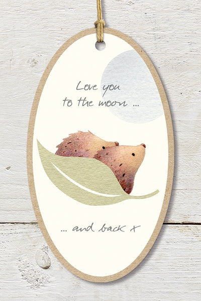 Love you to the moon plaque