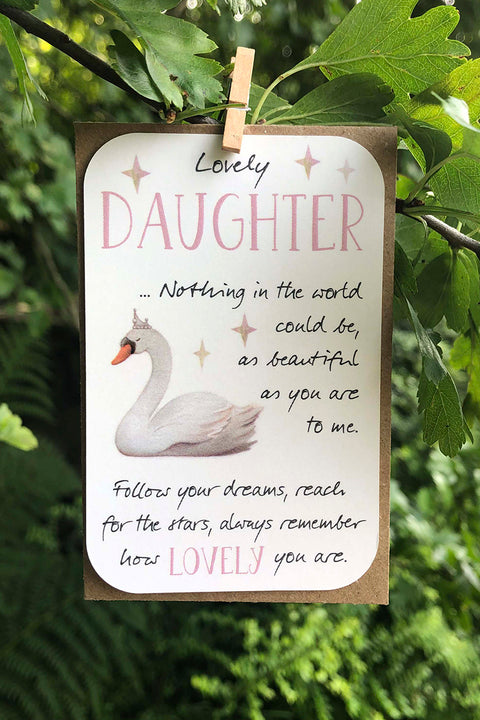 Lovely daughter keepsake card