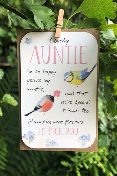 Lovely auntie keepsake card