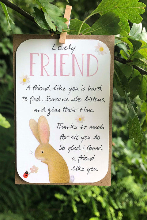 Lovely friend keepsake card
