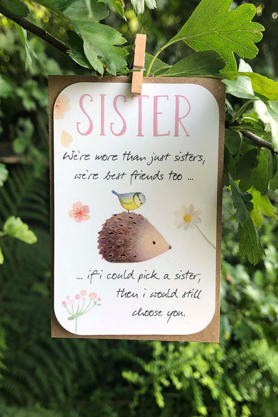 Sister keepsake card