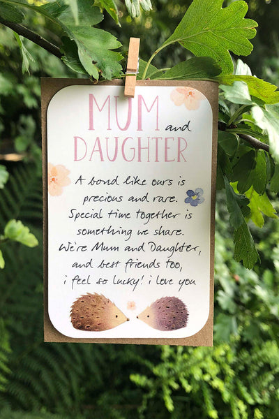 Mum & Daughter keepsake card
