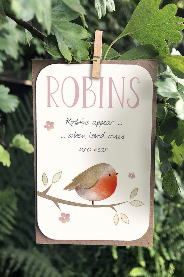 Robins appear keepsake card