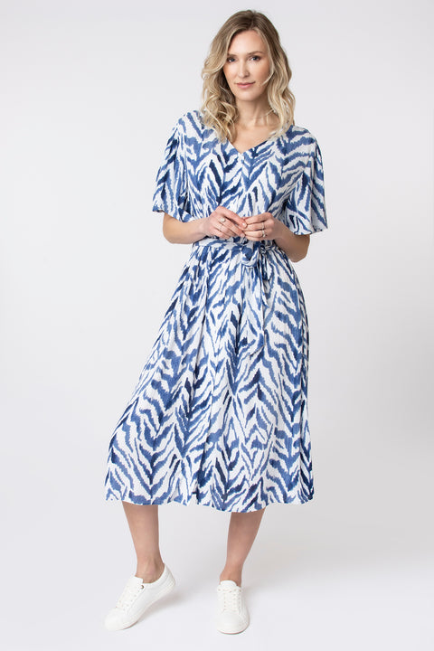 Ikat print shirt dress