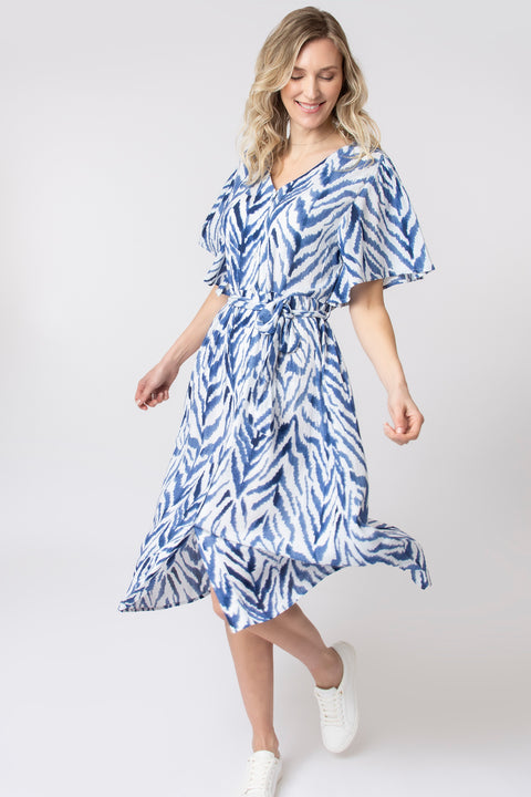 Ikat print shirt dress