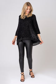 Iridescent Burnout Animal Layered Top