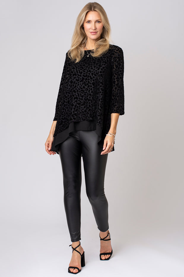 Iridescent Burnout Animal Layered Top