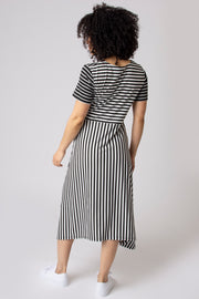 Jersey Cut about Stripe Dress