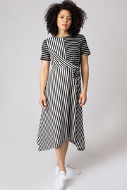 Jersey Cut about Stripe Dress