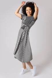 Jersey Cut about Stripe Dress