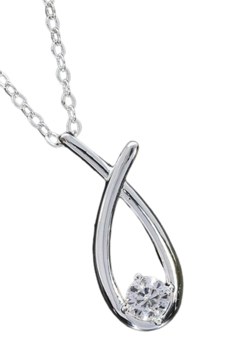 Kiss Silver Plated Necklace