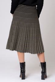 Knitted Geometric Pleat Skirt