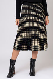 Knitted Geometric Pleat Skirt