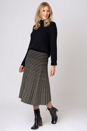 Knitted Geometric Pleat Skirt