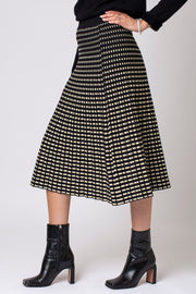 Knitted Geometric Pleat Skirt