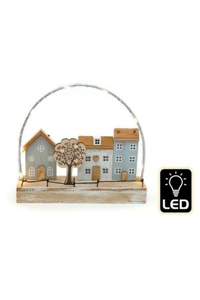 Wooden LED house scene