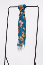 Large Butterfly Tassel Scarf