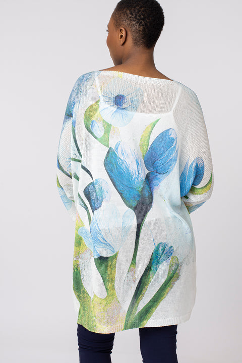 Large scale floral tunic