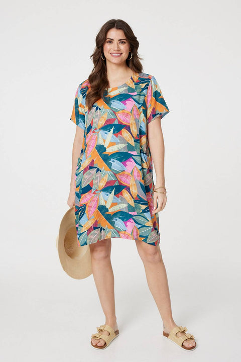 Leaf Print Pocket Tunic