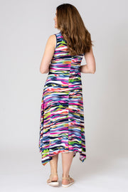 Linear Marble Hanky Hem Dress