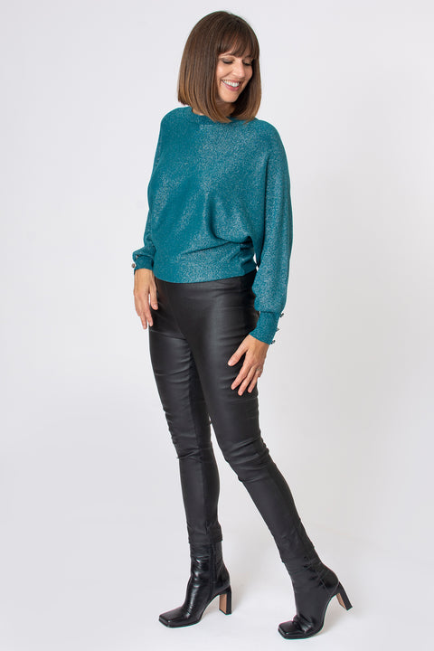 Lurex Bell Sleeve Top