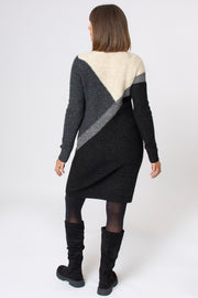 Lurex Colour Block Knitted Dress