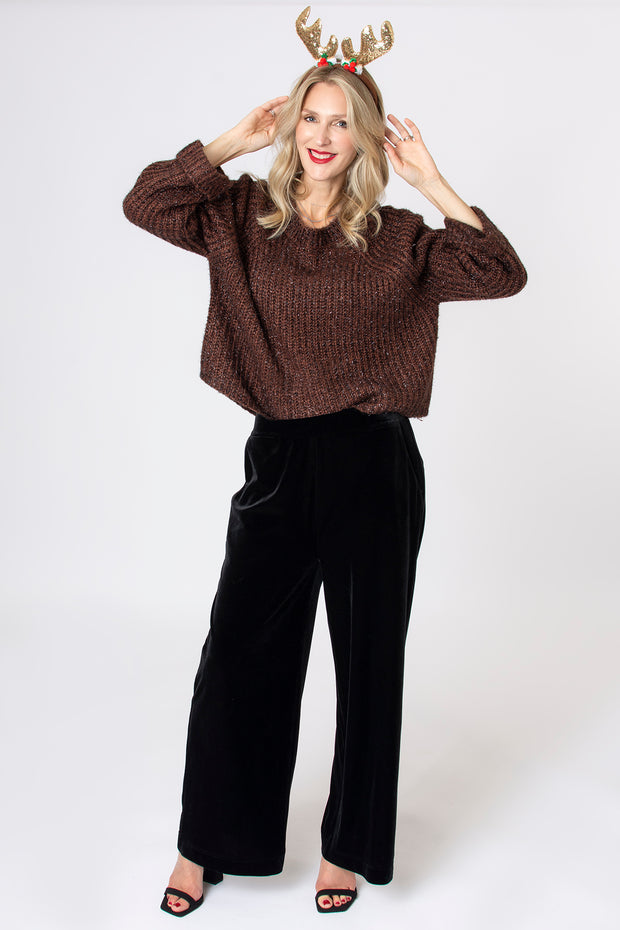 Lurex Eyelash Cropped Jumper