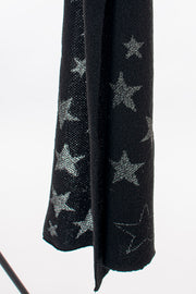Lurex star knitted scarf