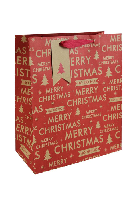 Merry Christmas Text Large Bag