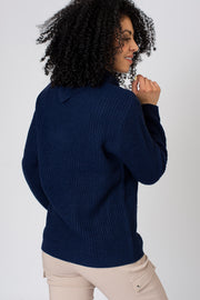 Mini Cable Split Roll Neck Jumper