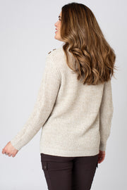 Mini Cable Split Roll Neck Jumper
