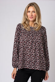 Mini Geo Shirred Top