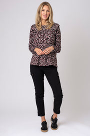 Mini Geo Shirred Top