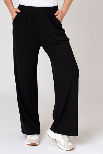 Mini Rib Wide Leg Trousers