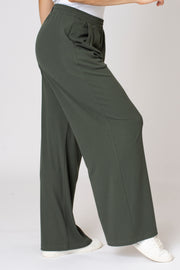Mini Rib Wide Leg Trousers