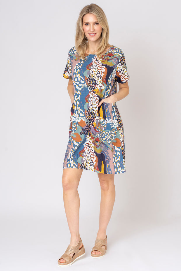 Mixed Animal Print Pocket Tunic
