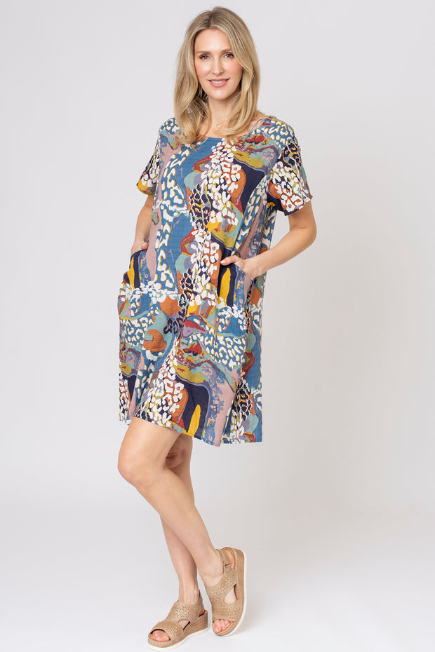 Mixed Animal Print Pocket Tunic