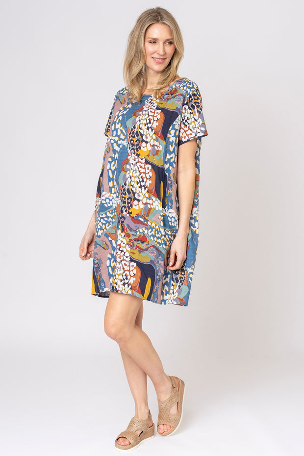Mixed Animal Print Pocket Tunic