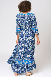 Mixed Floral Empire Line Dress