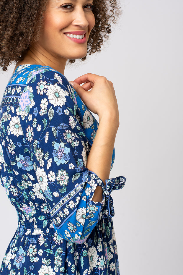 Mixed Floral Empire Line Dress